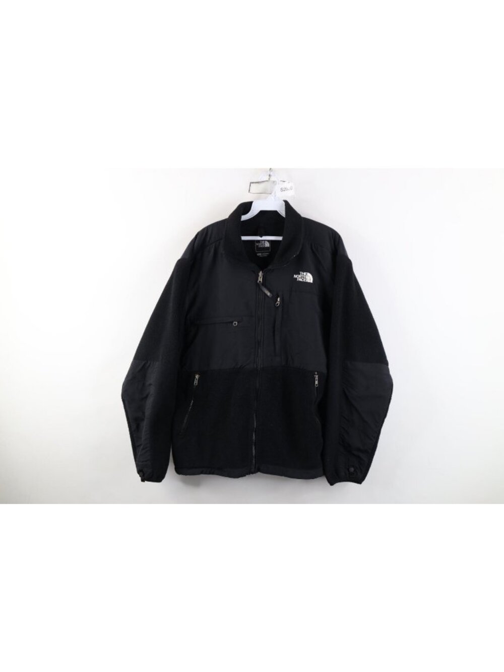 Vintage Y2K The North Face Mens Medium Spell Out Denali Fleece Jacket Black